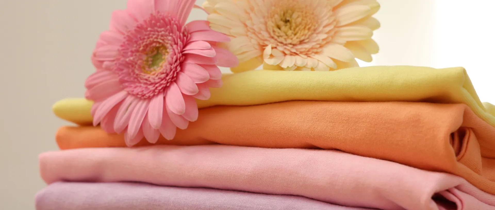 A stack of freshly cleaned clothes