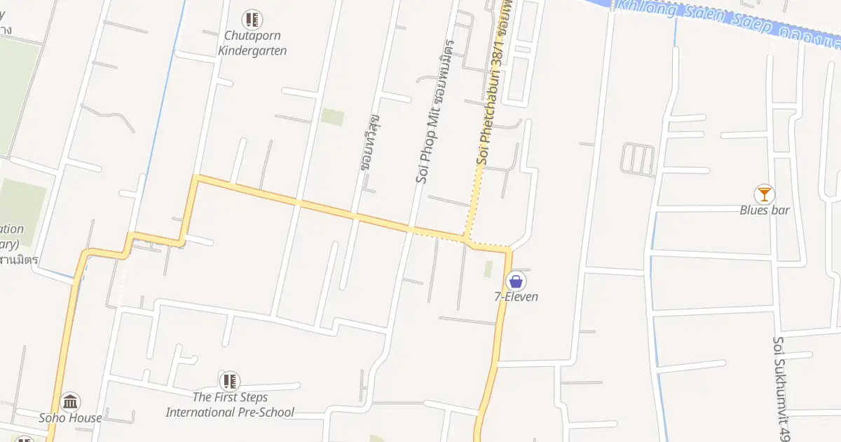 Map showing the location of 111 Luxury Residence in Sukhumvit–Asok–Nana, Bangkok