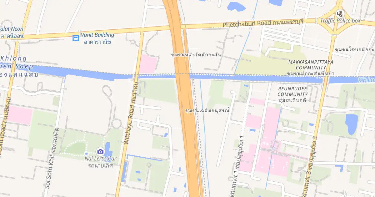 Map showing the location of FX hotel nana in Sukhumvit–Asok–Nana, Bangkok