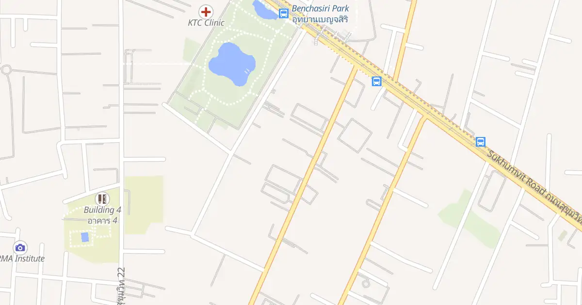 Map showing the location of Oakwood Suites Bangkok in Phrom Phong–Thonglor–Ekkamai, Bangkok